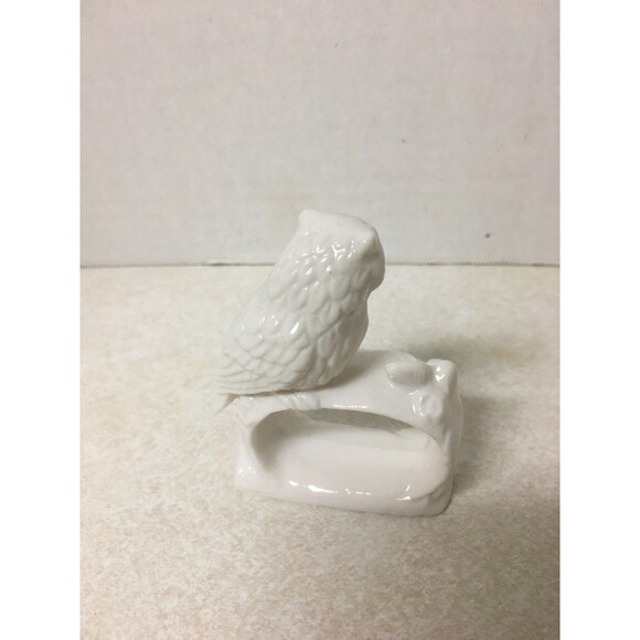 Vintage Set Of 5 Chickens And Owl Ceramic Napkin Rings 1970’s Country Decor - Picture 6 of 7